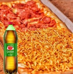 COMBO BARRIGA CHEIA - Pizza Meio Metro e Guaraná 2L