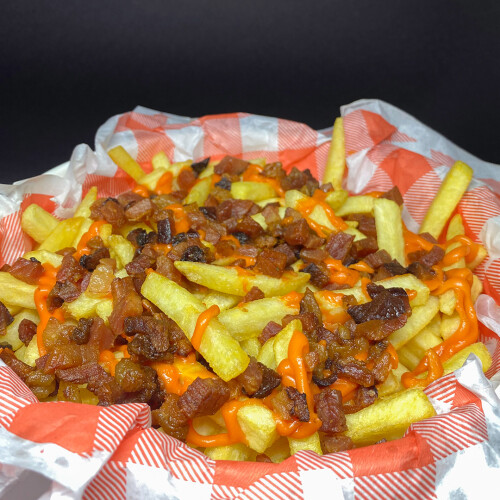 Porção Batata Frita com Bacon e Queijo Grande